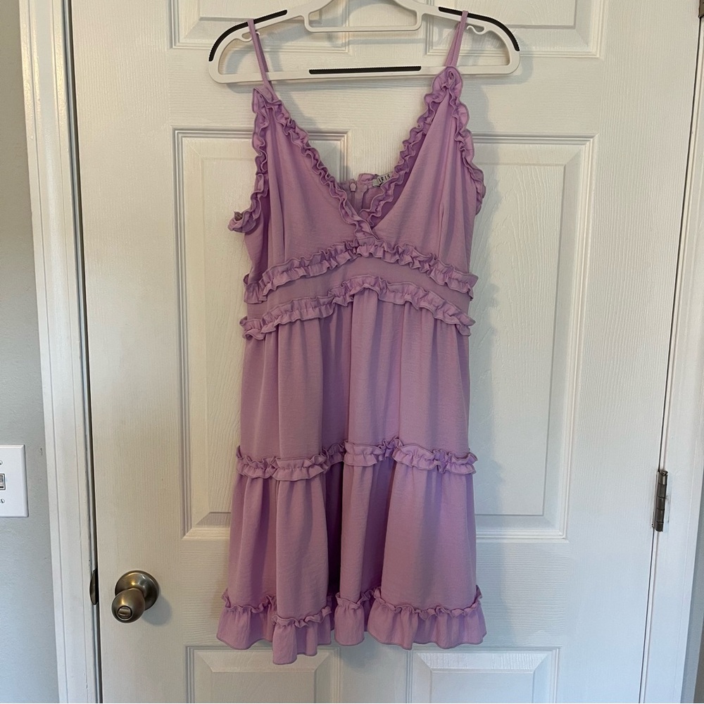 Lavender Iris Ruffle Slip Dress (L)